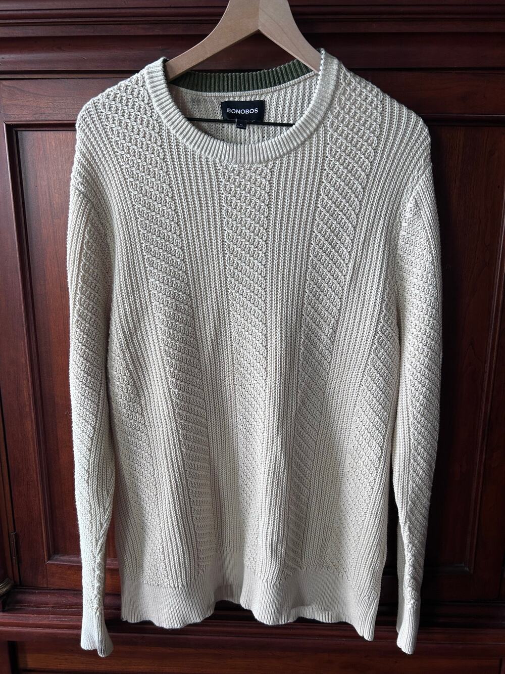 Bonobos Cotton Cream Sweater XL